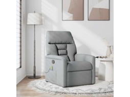 Poltrona de Massagens reclinável em veludo Creme HARLANV1