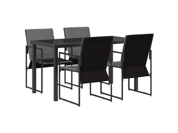 Maison Exclusive - Conjunto De Jantar Para Jardim 5 Pcs Preto E Anthracite