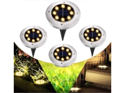 Luz Solar Para Jardim Lâmpada Subterrânea De 8 Leds, Iluminação De Caminho À Prova Dágua, Alimentada Por Energia Solar, Pacote Aquaforge