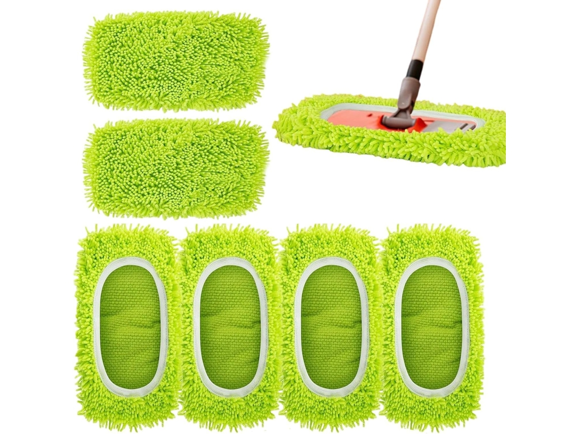 Conjunto De 6-refis Mop Reutilizáveis Para Limpeza Doméstica