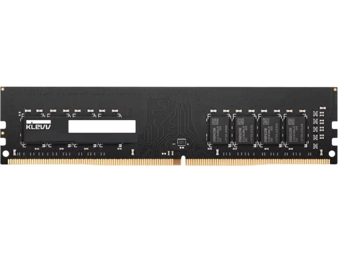 Memória KLEVV UDIMM SK Hynix com 16GB de capacidade DDR4 (1x 16GB). Velocidade 3200 MT/s, latência CL22 e alimentação de 1.2V.