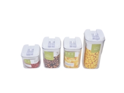 Caixa de Armazenamento de Cozinha LAXISCREED 4pcs Transparente Selada