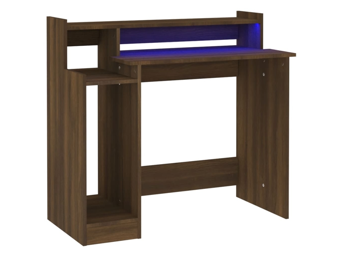 Desk, Desks Vidaxl Marrom Madeira Processada (n/a)