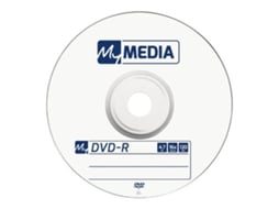 Pacote com 10 Unidades de Dvd r MYMEDIA 16x 4.7gb para Gravação de Dados em Discos.
