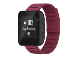 Bracelete para Garmin Forerunner 35 / 30 / 35j em Silicone magnético vinho tinto (20mm)