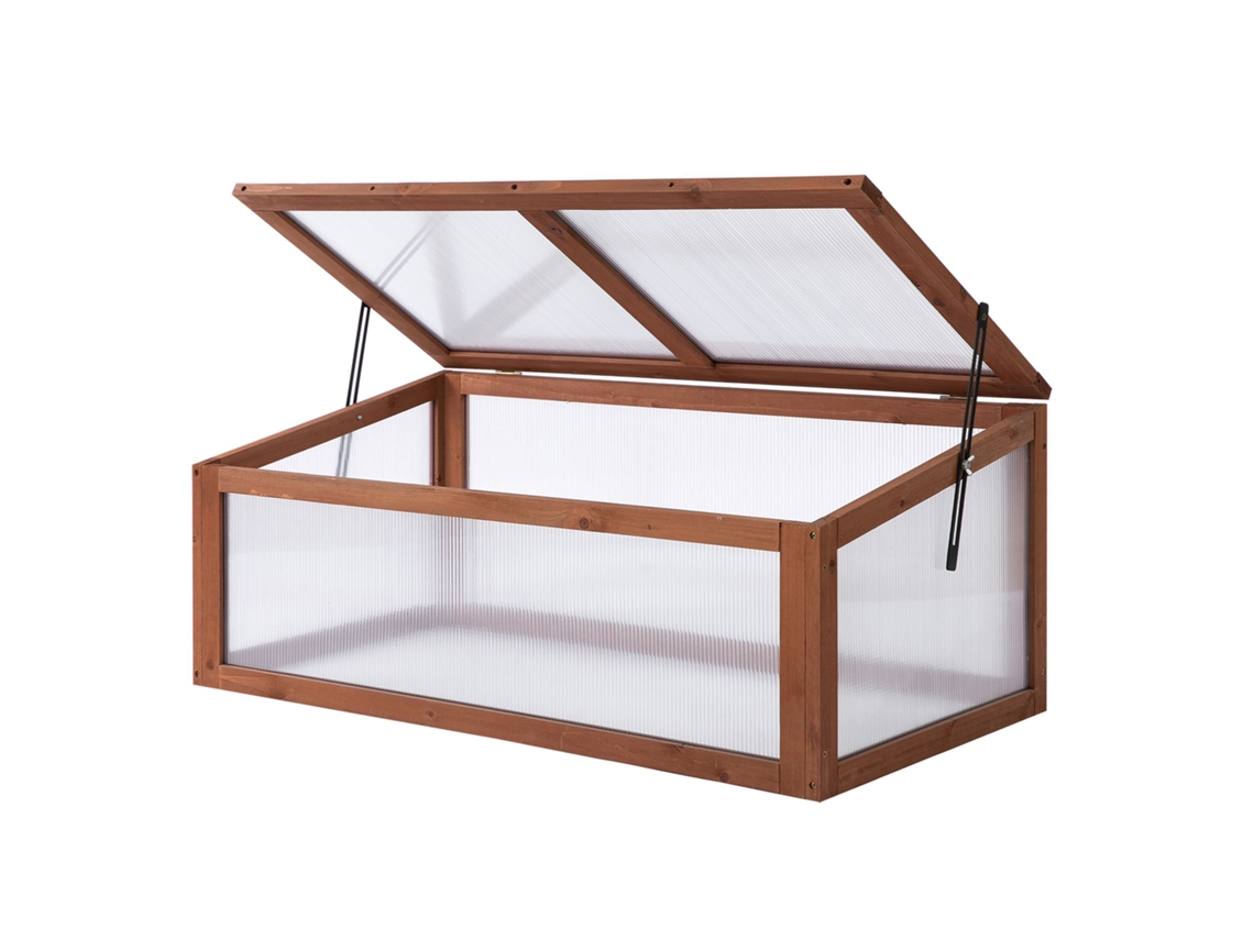 Mini Estufa de Jardim com Painéis de PC, 100x65x40cm S/MARCA