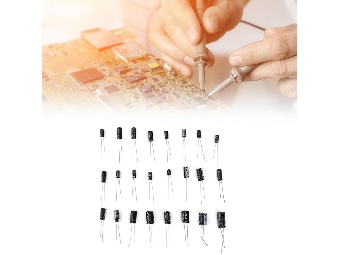 Kit De Capacitores Eletrolíticos 630pcs 24 Modelos