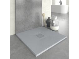 Base de Duche de Resina Slate Cinza 90x70 Cm com Grade RC