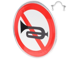 Placa Refletora de Alumínio "proibido Buzinar" para Decoração de Jardim. SFUSHOS