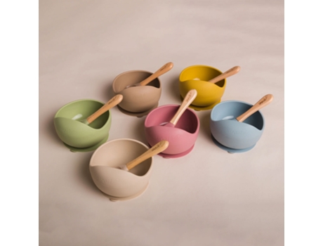 Taça De Silicone Com Base Aderente Colher Olive Inaie Sdr Oli