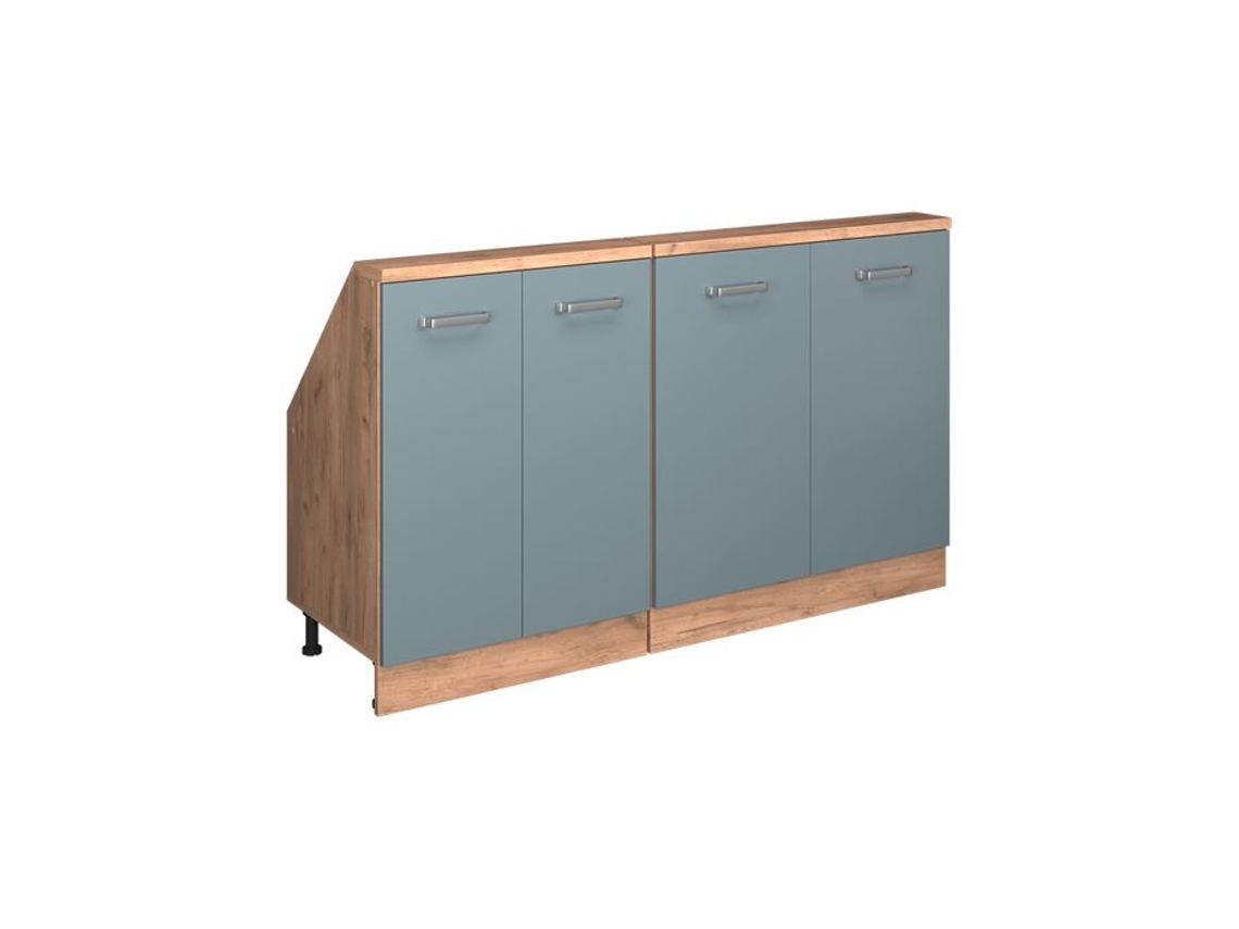 Móvel Sob Medida VICCO 140cm Conjunto de 2 Azul Cinza e Carvalho Dourado