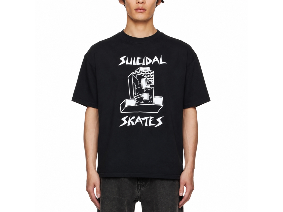 Suicidal Tendencies X Dogtown Block Logo T-shirt Black Unisex Adults Size:l
