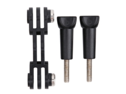Adaptador De Suporte Duplo Plástico Preto Para Tripé Com Flash Led Câmeras Esportivas Gopro/yi-aquaforge