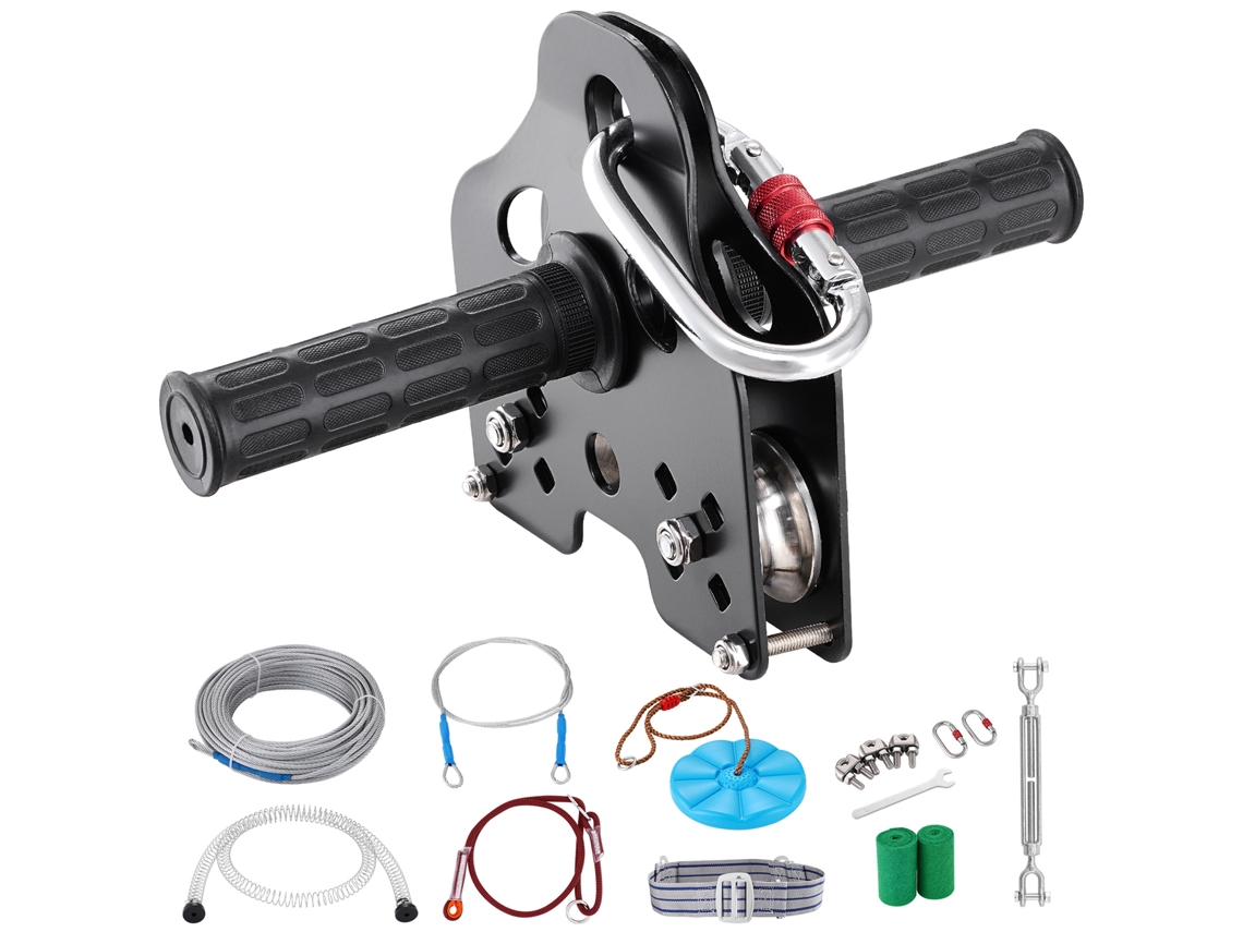 Kit Tirolesa Succebuy De 30 Metros, Carrinho Para Crianças E Adultos, Capacidade De 500 Lb