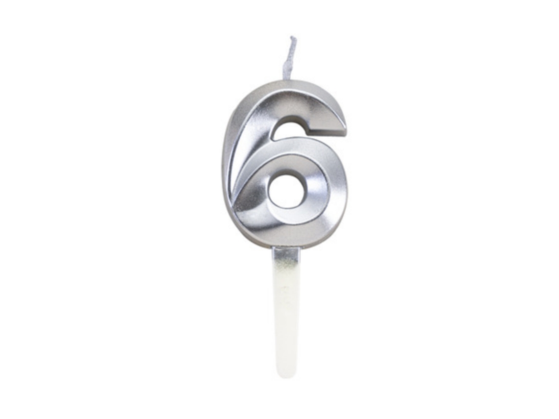 Laxiscreed Vela Número 3d Diamante Grande Com Brilho X Silver Para Festas