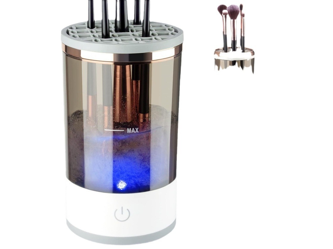 Limpador Elétrico Automático De Pincéis De Maquiagem Limpeza Rápida E Eficaz Para Todos Os Tamanhos De Pincéis Slowmoose
