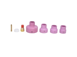 Peças Kit Lente Gás Tig Copa Cerâmica Suporte Eletrodo Conector Capa Ptfe Wp 9 20 25
