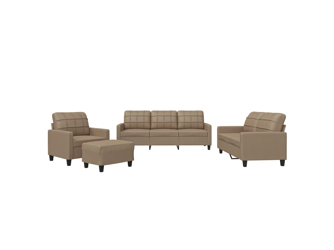 Sofa Set, Sofa Sets Vidaxl Marrom Couro Artificial (n/a)