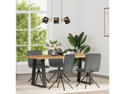 Vidaxl Cadeiras De Jantar 4 Pcs Tecido Cinzento-escuro