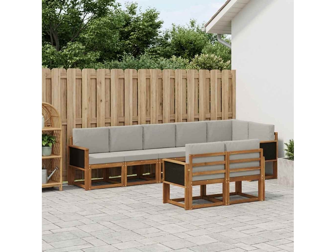 Vidaxl Conjunto De Sofás Para Exterior 8 Unid. Poliéster
