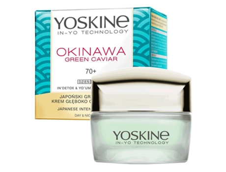 Creme Facial Yoskine Okinawa Green Caviar Para Dia E Noite 70, 50ml