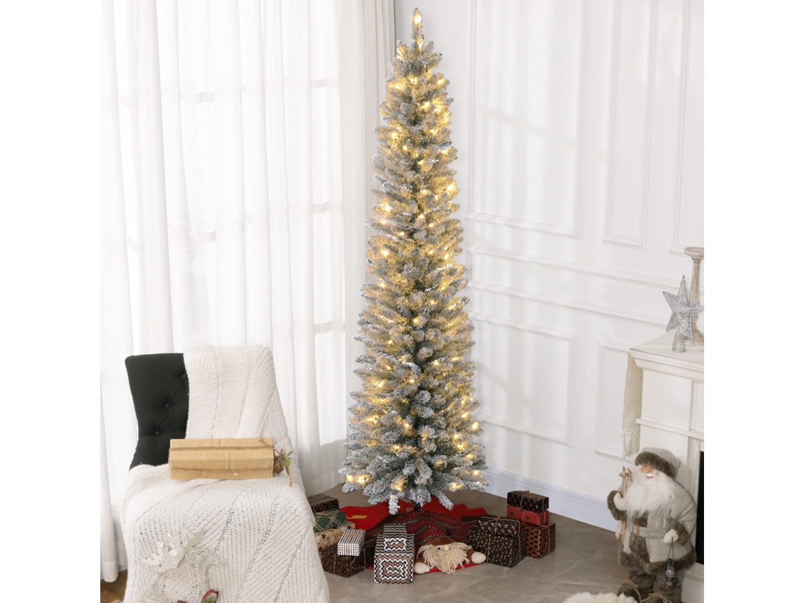Árvore De Natal Artificial, Em Metal, Plástico, Com Iluminação Led, Cor Verde