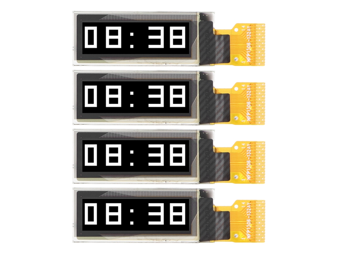 4pcs Módulo Display Oled 0.91 Polegada 128x32 14pin Interface Iic Tela Branca