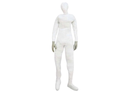 Boneco De Halloween Estufado 182cm Branco - Decoração Assustadora Multiuso Para Festas, Teatros E Fotos