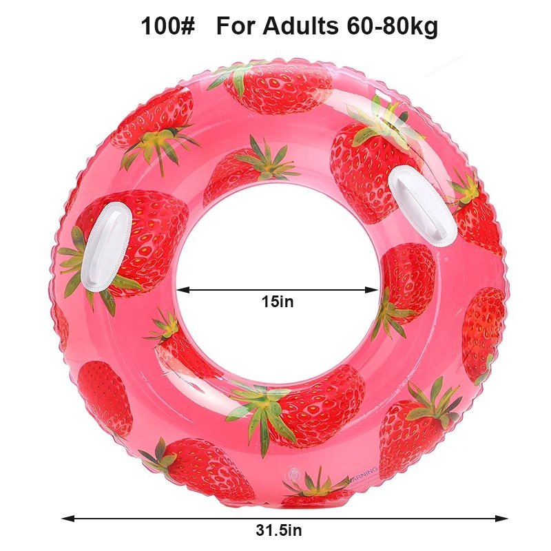 (item Nº 100) Uma Boia Inflável Em Formato De Morango Para Piscina.