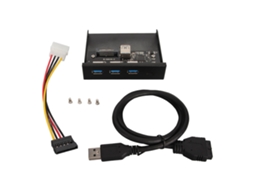 Hub De Painel Frontal Usb 3.0 De 3,5 Polegadas Com 4 Portas E Unidade Óptica 6gbps Para Desktop