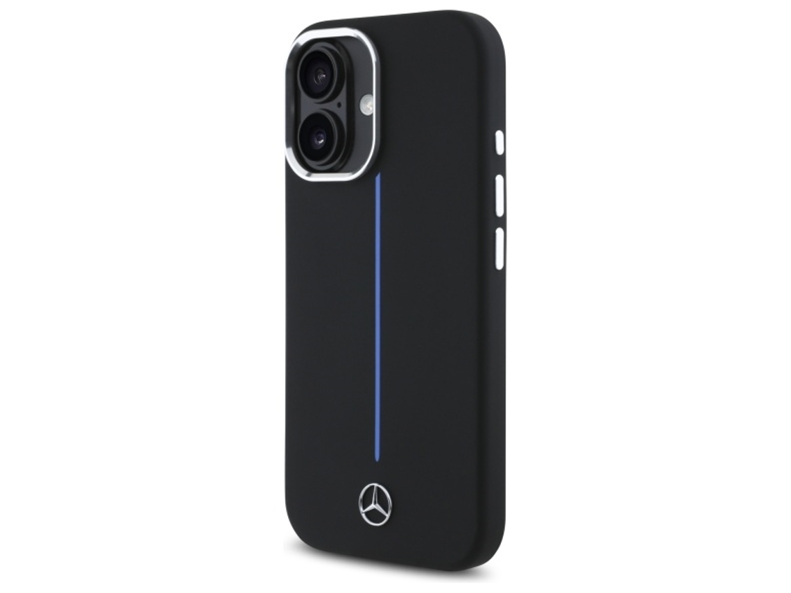 Capa para iPhone 16 MERCEDES Silicone Rígida Preto