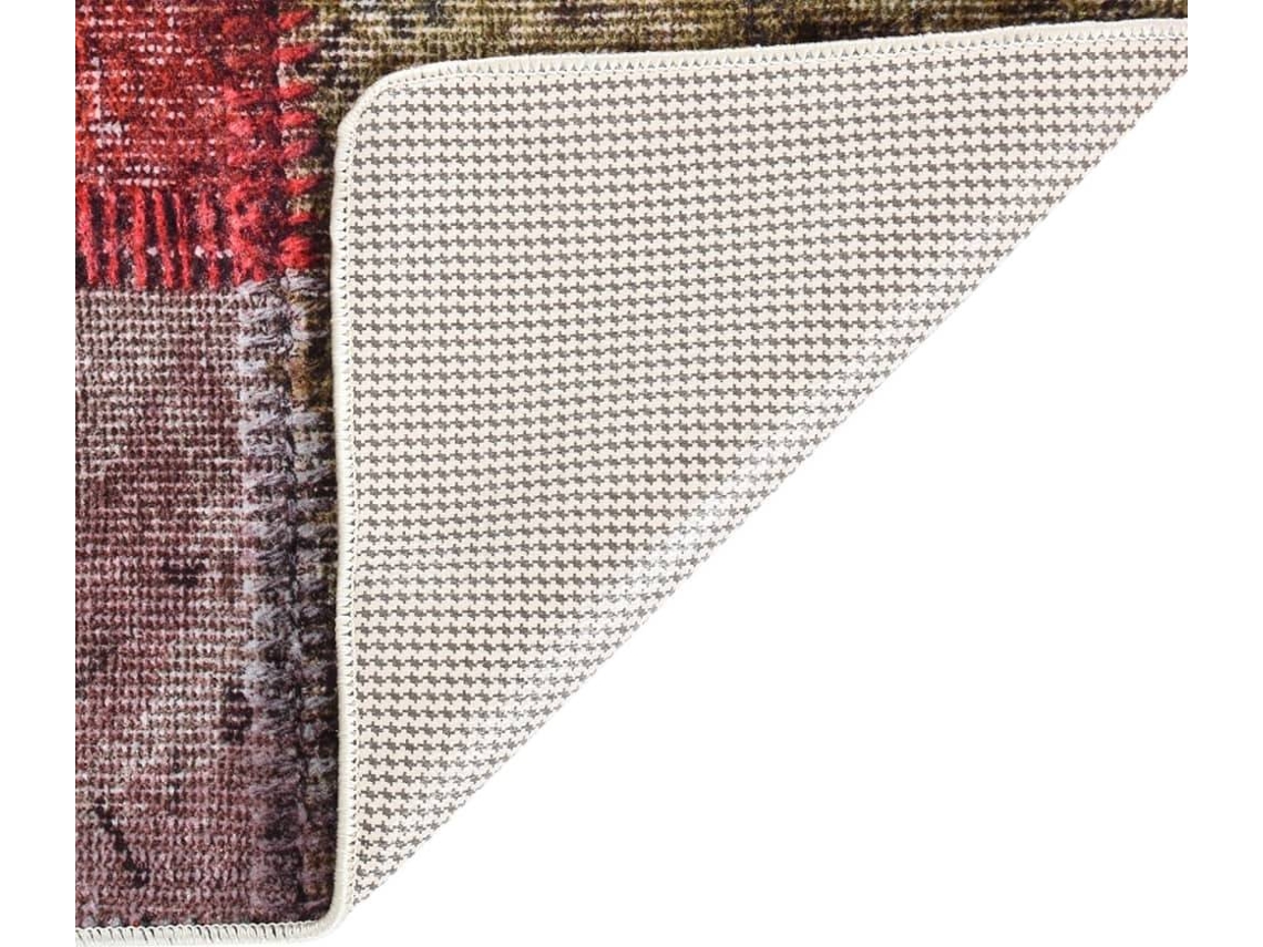 vidaXL Tapete lavável antiderrapante 80x300 cm patchwork multicor