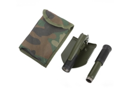 Pá Multifuncional Militar Plegável Camping Verde Armada