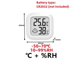 Mini Termômetro E Higrômetro Digital Lcd Com Sensor Para Medir Temperatura E Umidade Internas E Estação Meteorológica. Nostalgia88