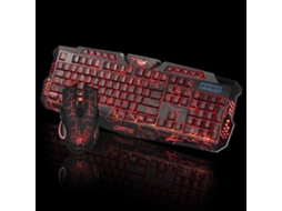 Teclado e mouse com fio LED para jogos 2.4G computador gamer multimídia_SB264