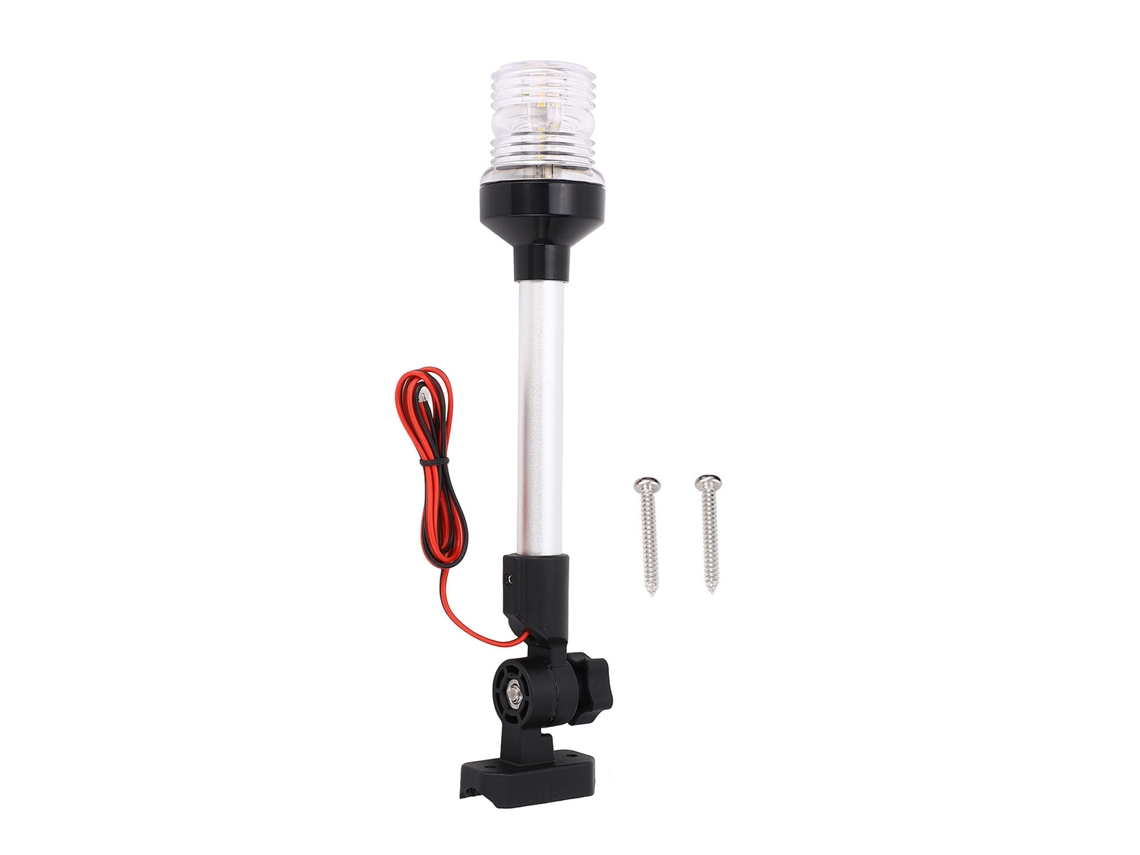 Luz De Âncora Led Branca Ip67 Ajustável 3nm Visibilidade Total Para Barcos Pontoons 12-24v 12 Polegadas