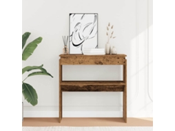 Vidaxl Mesa Consola 80x30x80 Cm Derivados De Madeira Madeira Velha