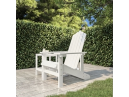 Vidaxl Cadeira De Jardim Adirondack Pead Branco