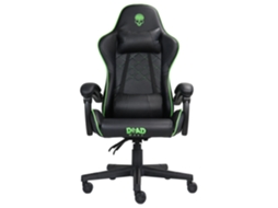 DEADWAVE Dwgt0007 Cadeira para videogame Pc Cadeira para videogame Assento acolchoado preto verde