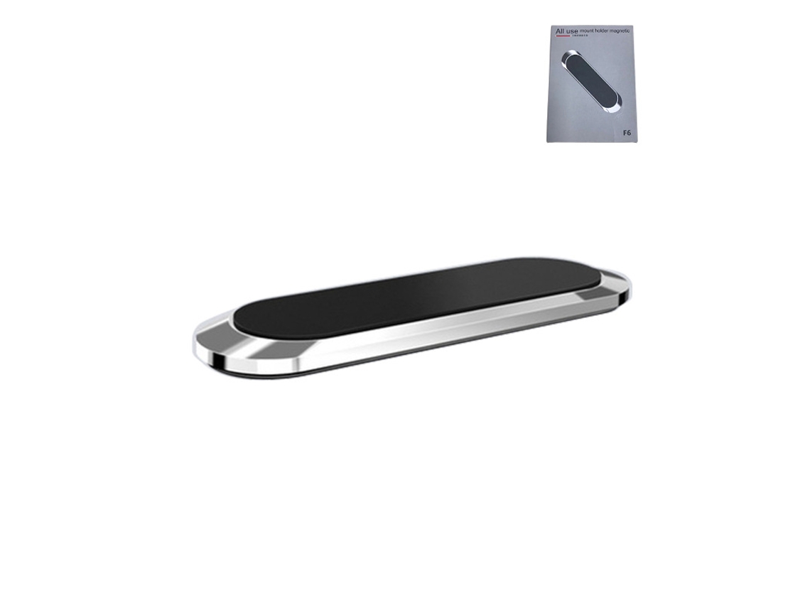 Suporte Carro Inf Magnética Prateado