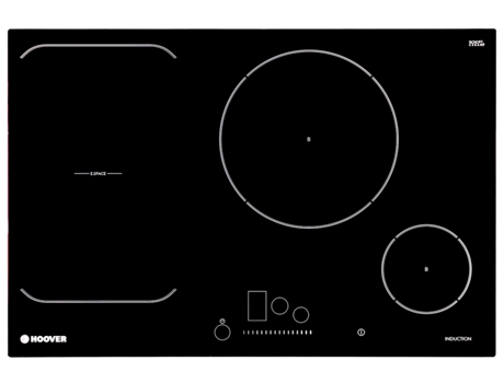 Placa de Indução HOOVER HPI 82 (Elétrica - 77 cm - Preto) — Eléctrica de Indução | Largura: 77 cm
