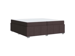 Conjunto 1 Cama Box Vidaxl Castanho Tecido (200 X 200 Cm)