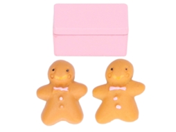 Primerox modelo de Biscoito Miniatura Lifelike 1:12 Caixa e Conjunto para Casinha de Bonecas Rosa