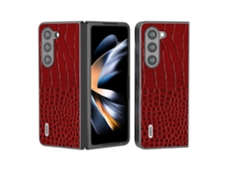 Capa De Celular Abeel Em Couro Com Estampa De Crocodilo E Borda Preta