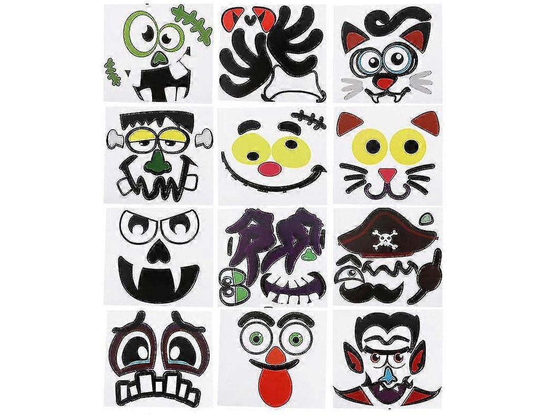 12 Adesivos De Halloween Para Decoração De Halloween Ly Ebike