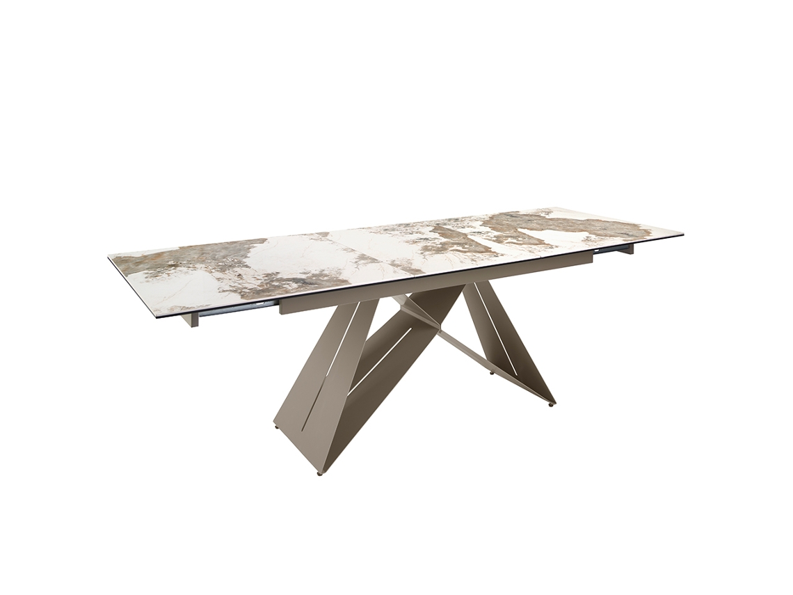Mesa de Jantar Extensível Retangular Mármore Porcelânico ANGEL CERDA