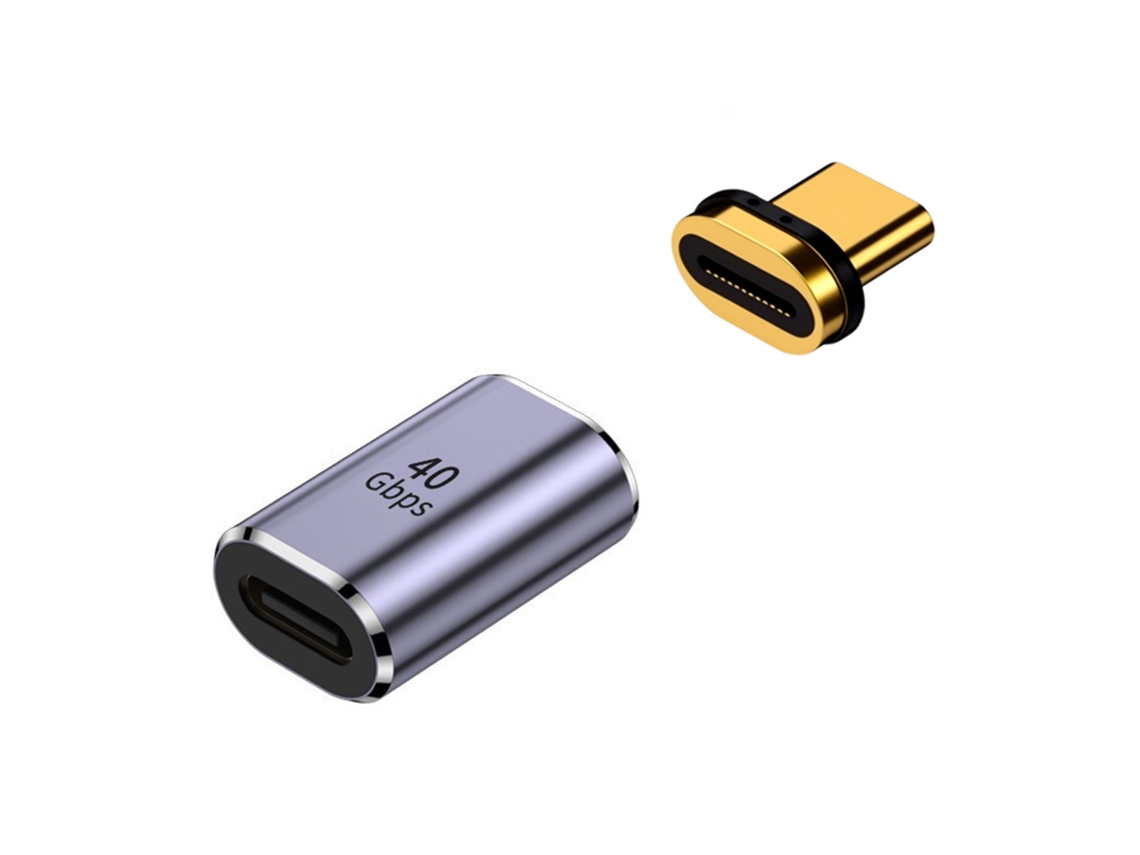 24pin Usb C Magnetic Adapter, 100w Pd 40gbps, 8k Video For Macbook, Ipad, Samsung Galaxy, Steam Deck Cinza Escuro Hexinyigjly