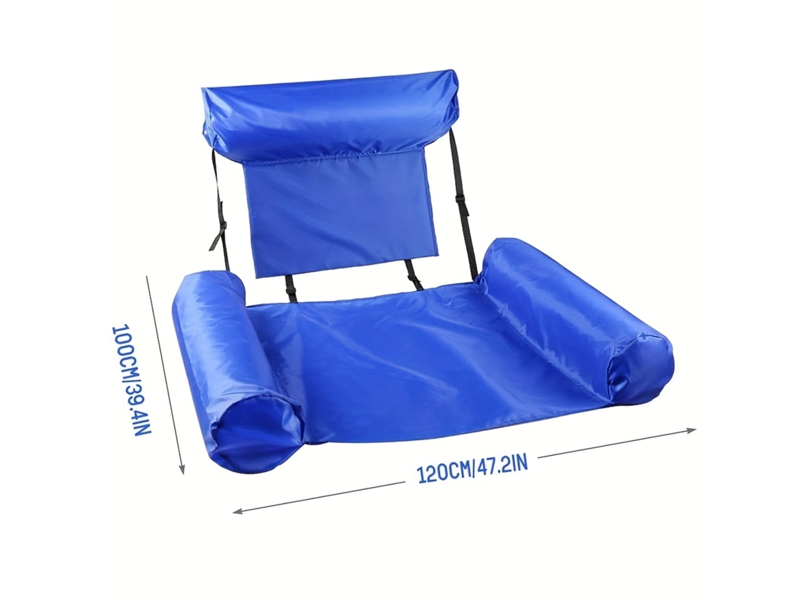 Espreguiçadeira Aquática Inflável De Luxo - Sofá-cama Flutuante Durável Em Pvc (laranja)