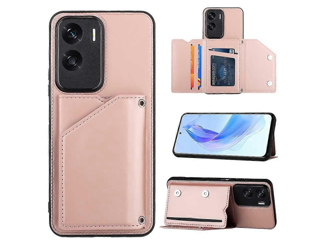 Capa Para Celular Honor 90 Lite/x50i Com Detalhes Em Pu + Tpu + Pc E Compartimentos Para Cartões.