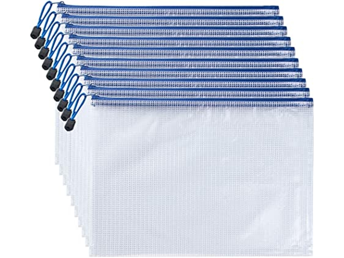 Sacos Zip para Documentos A4 12-Pack Branco INF